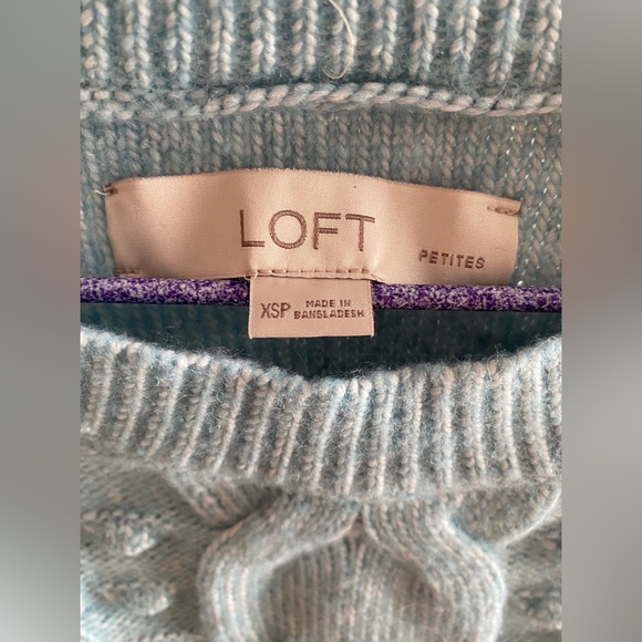 LOFT Light blue wool blend sweater - Picture 2 of 3